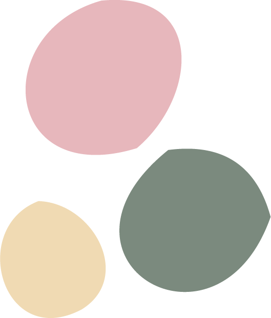 Trzy kolorowe plamki z przezroczystością.